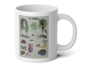 CHOCOLATE 19th / Early 20th Century French Kitchen Illustration Jumbo Mug, 20oz