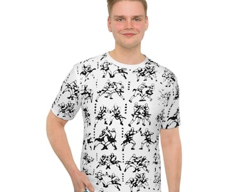 Kung Fu Shaolin Martial Arts Temple Rubbings Men's Loose T-shirt