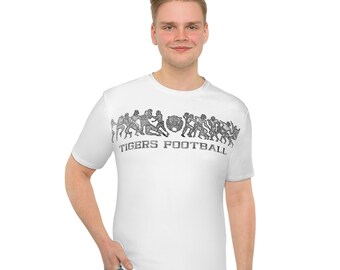 Tigers Football Throwback Rubbing Men's Loose T-shirt