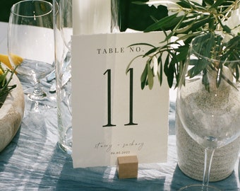 Wedding Table Numbers Template (5x7) Printable Table Numbers Customizable