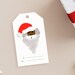Printable Christmas Tags Black Santa Claus Gift Tag Holiday - Etsy