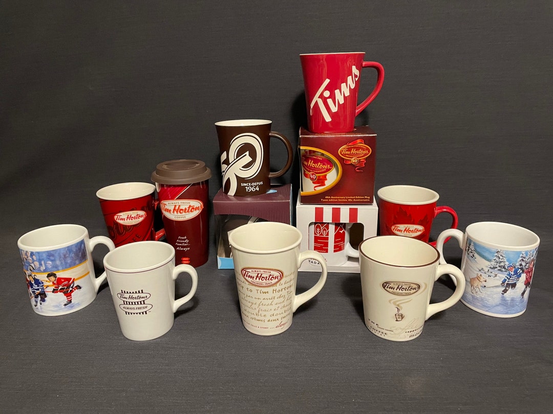 Vintage TIM HORTONS Mugs Coffee Canada Limited Edition Anniversary
