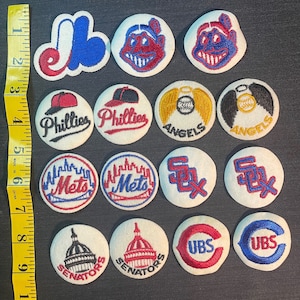 Vintage 1960s / 1970s Baseball Basketball Sports Collectors Embroidered Sew On Patches