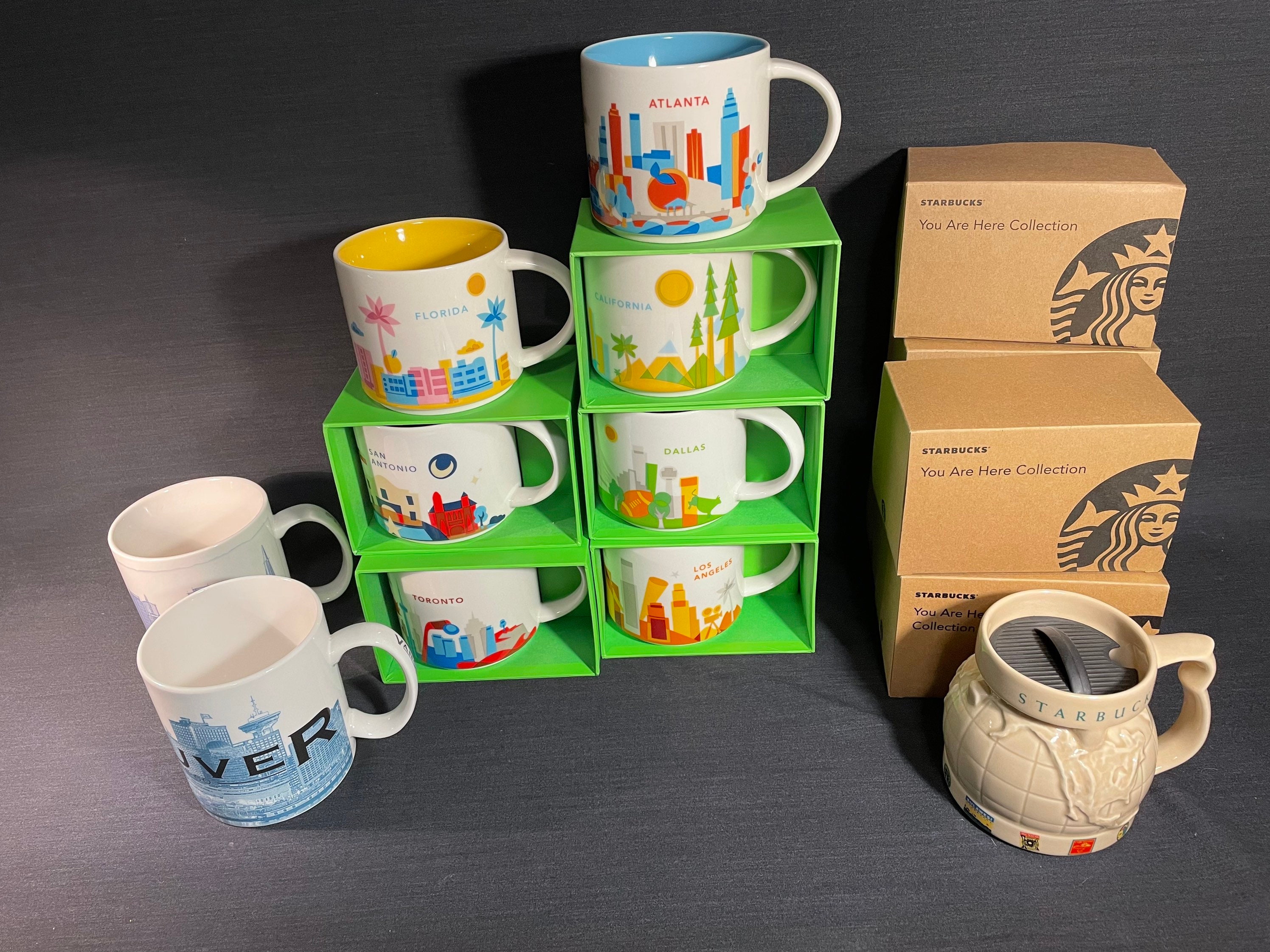 Vintage Starbucks Mugs Coffee Limited Edition New You Are Here Global