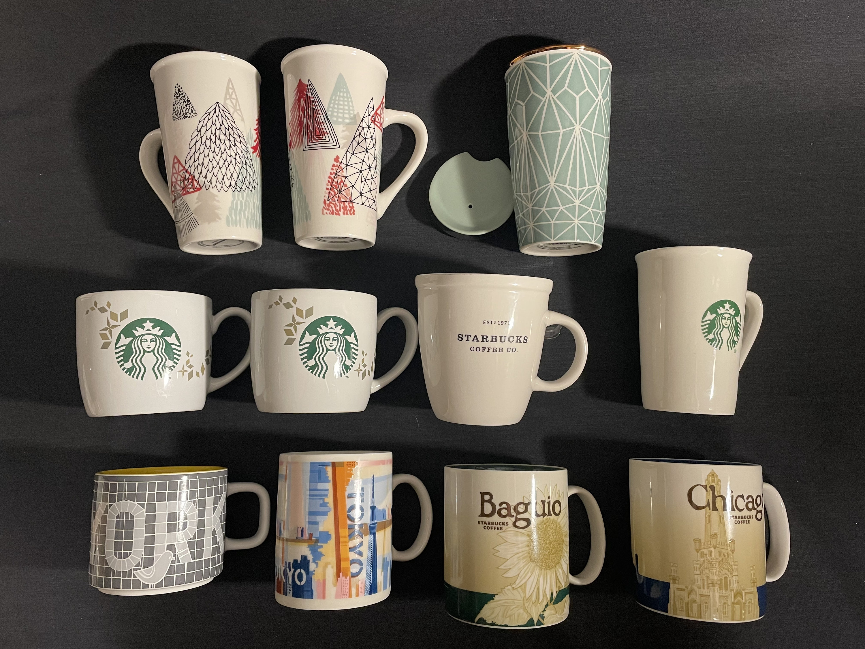 Starbucks Mugs Global Icon Coffee Limited Edition New York Tokyo City  Tumbler Holiday Edition Vintage Est 1971 