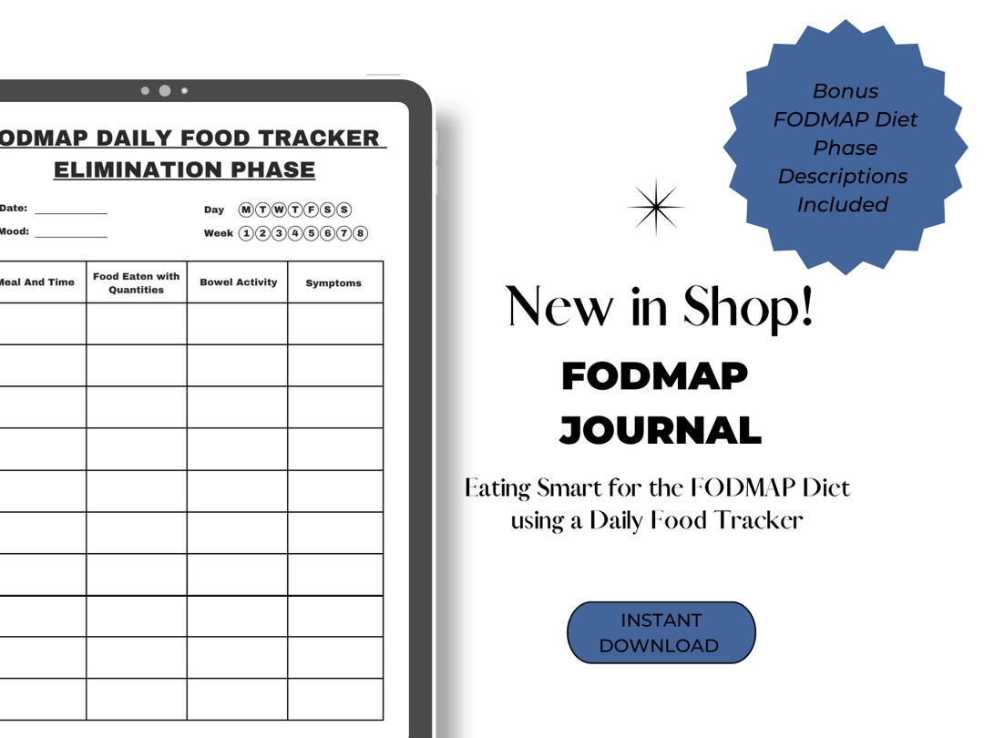 IBS Food Diary Printable Daily Food Journal for Tracking IBS - Etsy