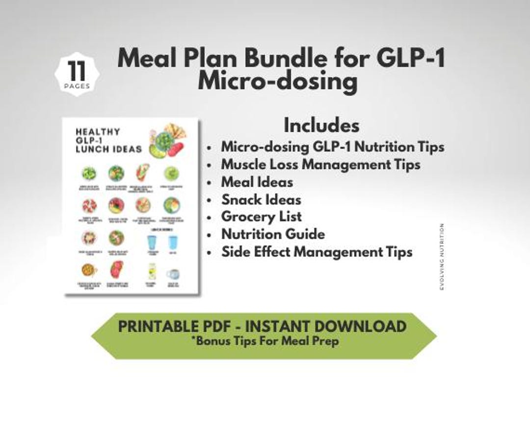 glp 1 dosing GLP-1 Micro-dosing Nutrition and Weight Loss Bundle - Digital Download
