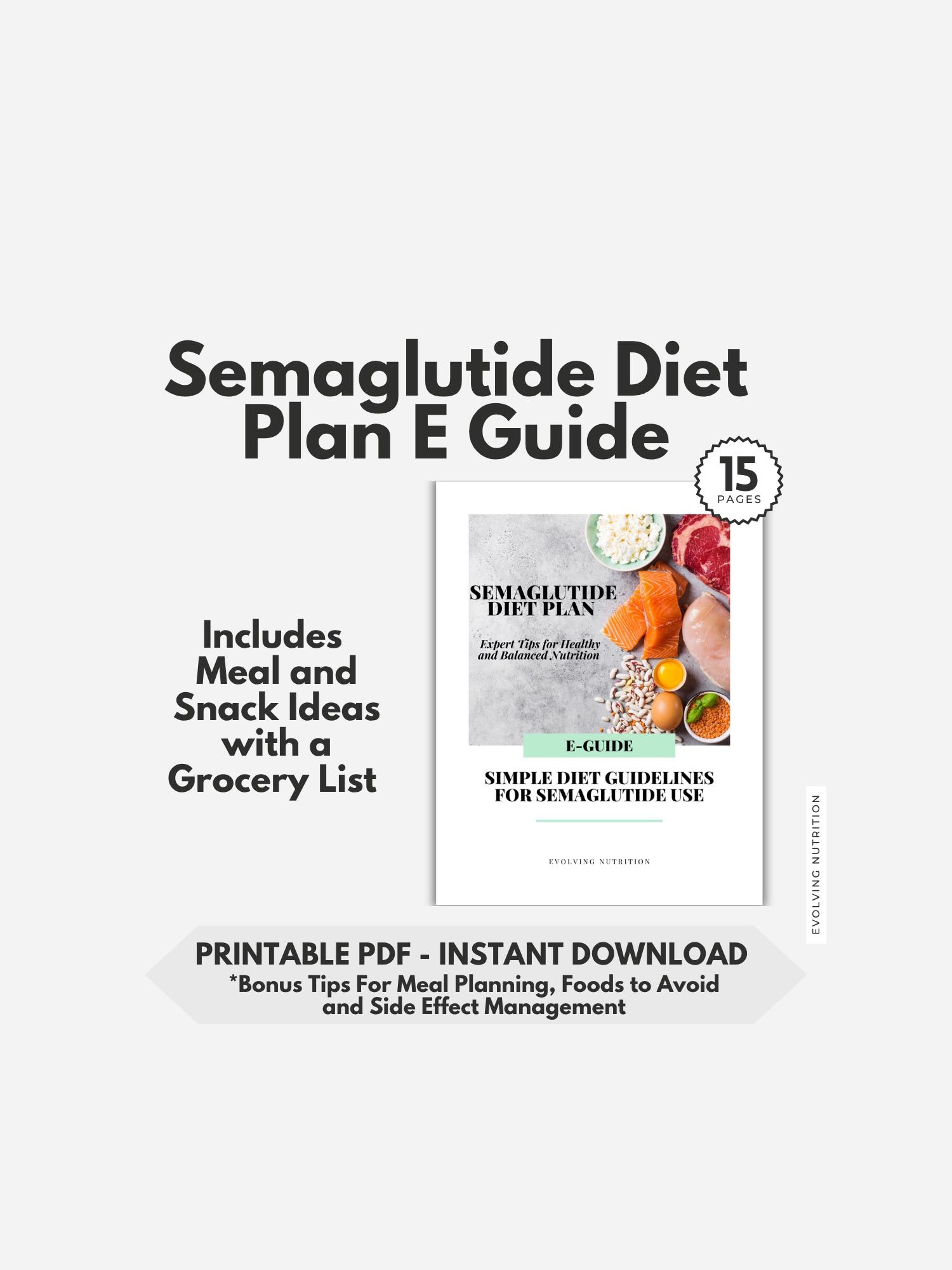 semaglutide diet guidelines Semaglutide Diet E-guide: Meal Plan & Grocery List (digital Download)