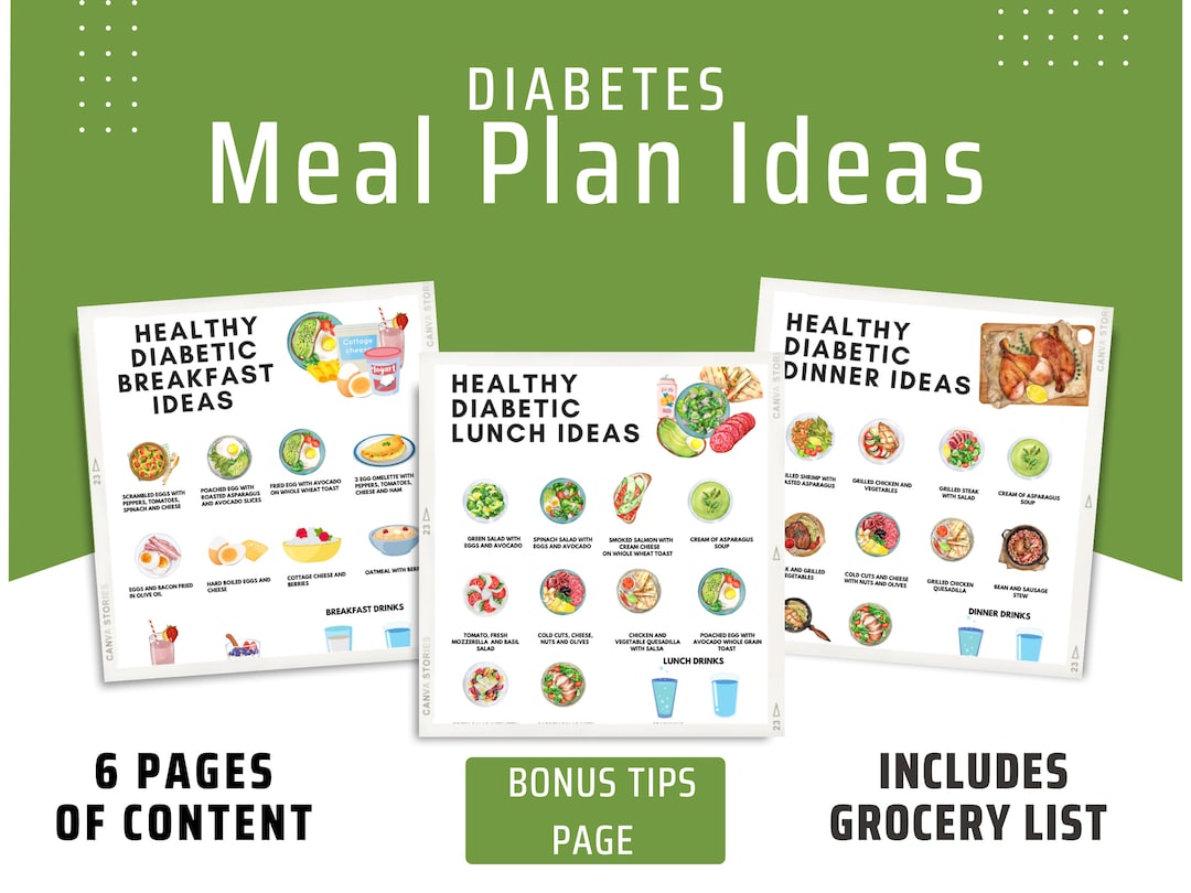 Printable Diabetic Meal Plan for Healthy Diabetic Meals With Instant ...