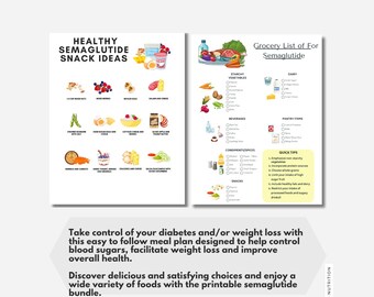 semaglutide lunch ideas Semaglutide Meal Plan, Grocery List & Tips (digital Download)