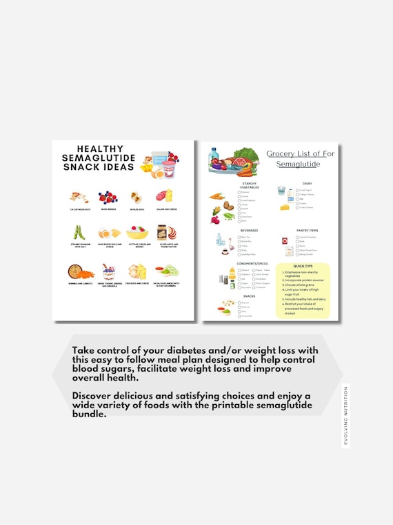 snacks for semaglutide Semaglutide Meal Plan, Grocery List & Tips (digital Download)