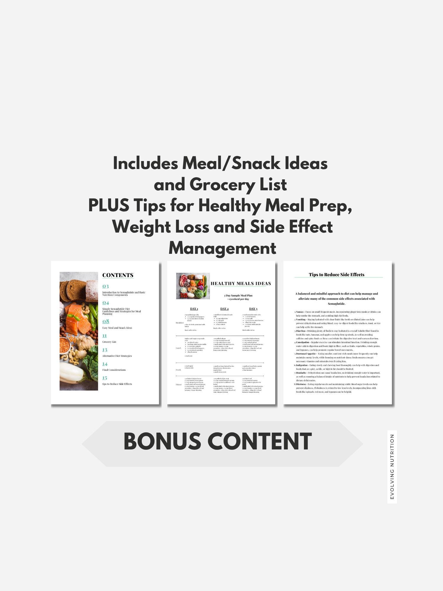 Semaglutide Diet E-guide: Meal Plan & Grocery List (digital Download)
