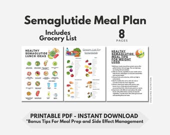 semaglutide diet plan pdf Semaglutide Meal Plan, Grocery List & Tips (digital Download)