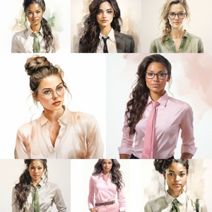 Mujeres de negocios JPG y PNG Clipart/47 Gráficos de mujeres universitarias/Clipart de sublimación de personas/Clipart de mujeres afroamericanas/Clipart de chica de oficina