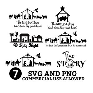 Nativity Scene PNG and SVG Bundle-Christmas SVG Bundle-Birth of Jesus Manger Scene svg-Manger Scene-Commercial Use Nativity Scene Clipart