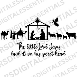 Nativity Scene PNG and SVG Bundle-Christmas SVG Bundle-Birth of Jesus Manger Scene svg-Manger Scene-Commercial Use Nativity Scene Clipart