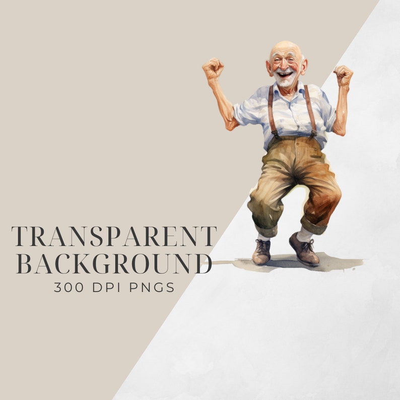 Funny Old Men Clipart Pack/23 Old Men Graphics/old People Sublimation