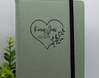 Planer / Notizbuch / Notebook mit Logo / Aufdruck / individuell erstellbar / Geschenkidee / Hochzeit / Schule / Business