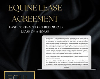 Simple Equine Lease Agreement