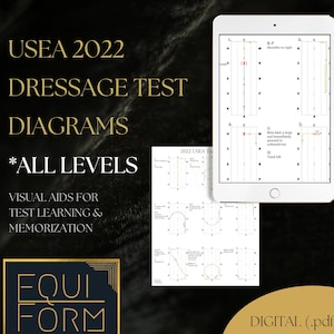 2022 USEA Dressage Test Diagrams ALL LEVELS image 1