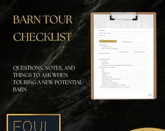 Horse Barn Tour Checklist