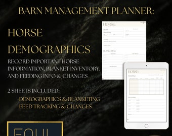 Horse Demographics, Info & Care: Pages from the Equestrian Planners
