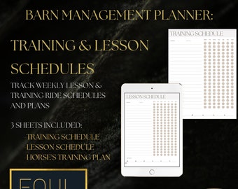 Training & Riding Lesson Schedules: Pages from the Equestrian Planners