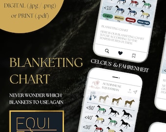 Horse Blanketing Poster Temperature Guide