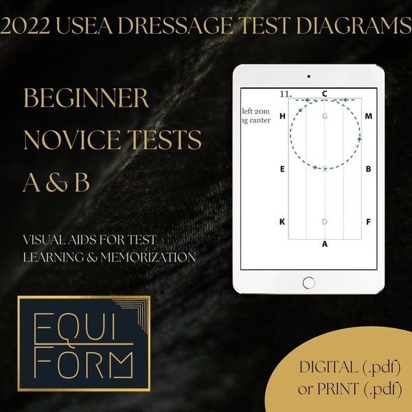 2022 USEA Beginner Novice Dressage Test Diagrams