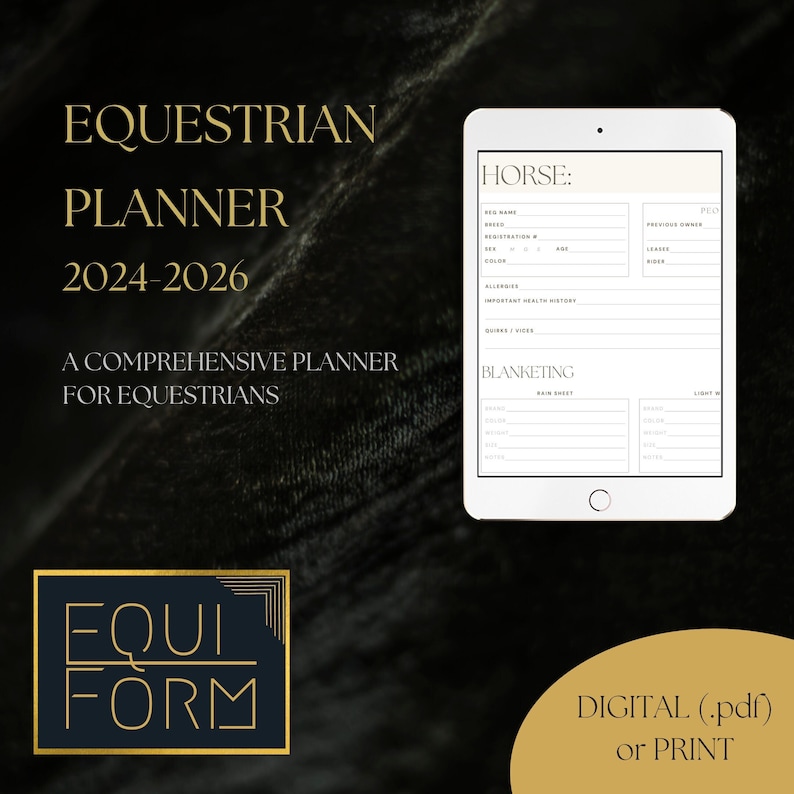 Equestrian Planner 20242026 Etsy