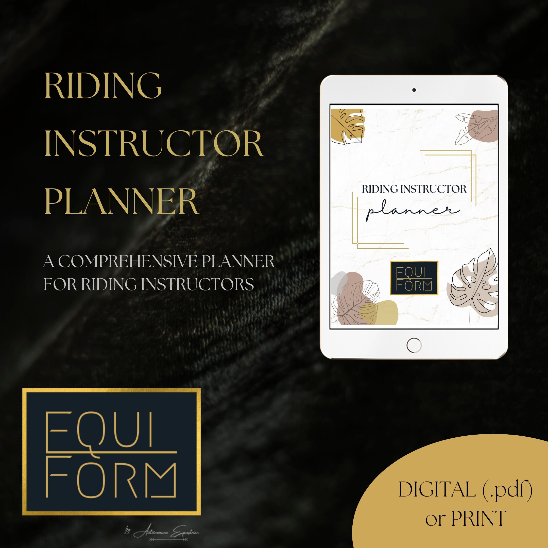 2023 Equine Riding Instructor Planner Etsy