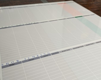 Deluxe 3-Day Event Ride Times Dry Erase Whiteboard