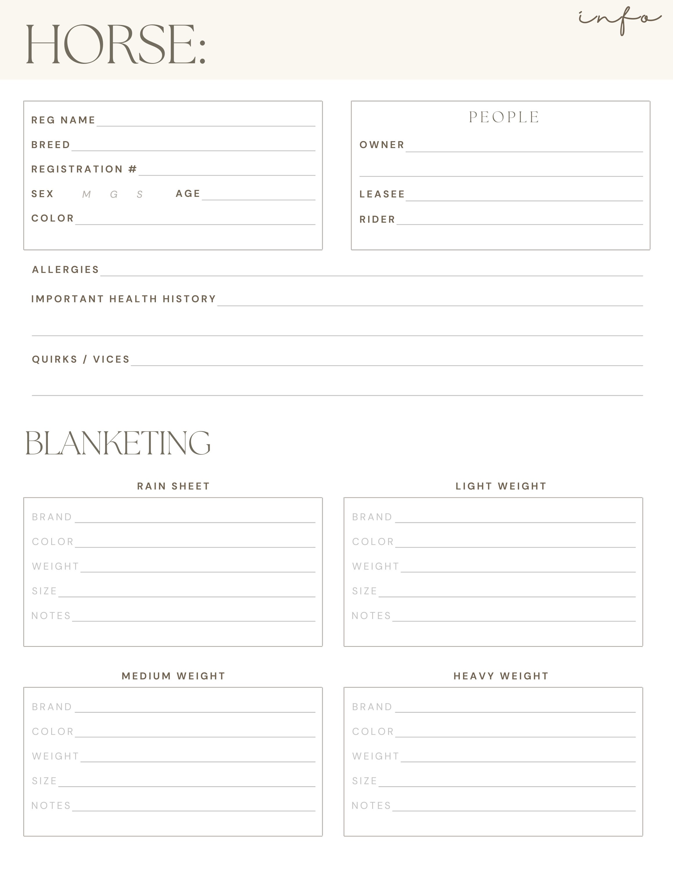 2023 Equine Riding Instructor Planner Etsy