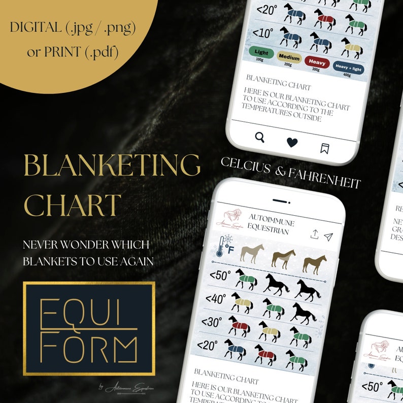 Horse Blanketing Poster Temperature Guide Etsy