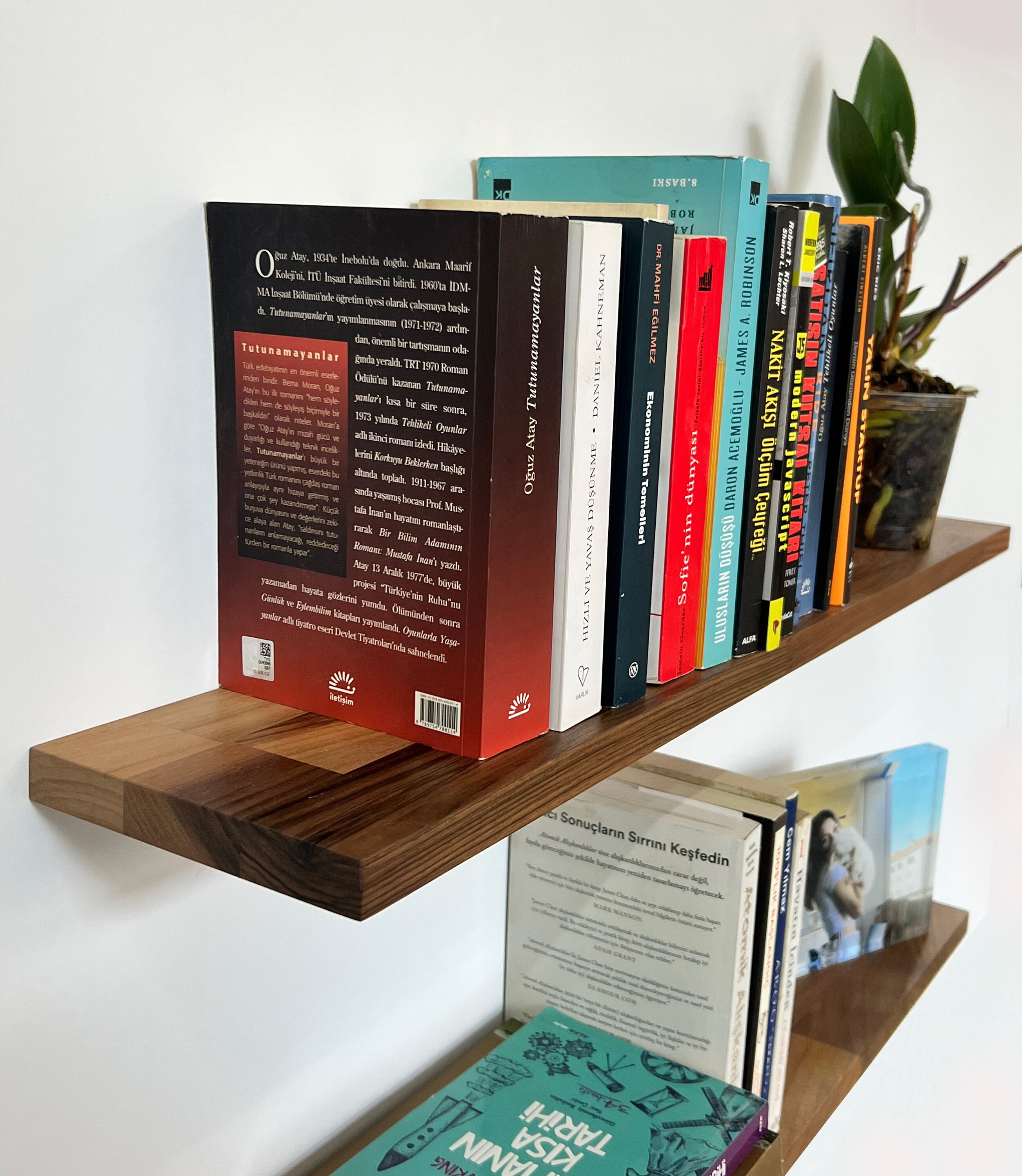 Modern Walnut Floating Shelves Custom Size Floating Shelves Etsy UK