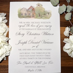 Custom Wedding Invitation, Venue Illustration, DIGITAL FILE