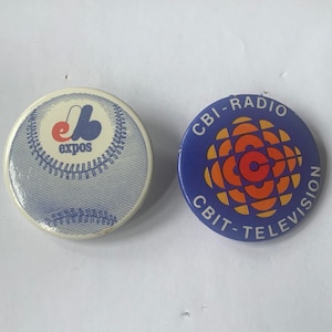Vintage Montreal Expos & CBC Pinback Buttons