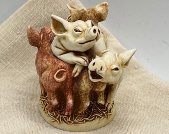 HARMONY KINGDOM ハーモニーキングダム　ゾウ　象　イギリス製　彫刻 ハーモニー・キングダムの「ホッグ・ヘブン」トレジャー・ジェストの