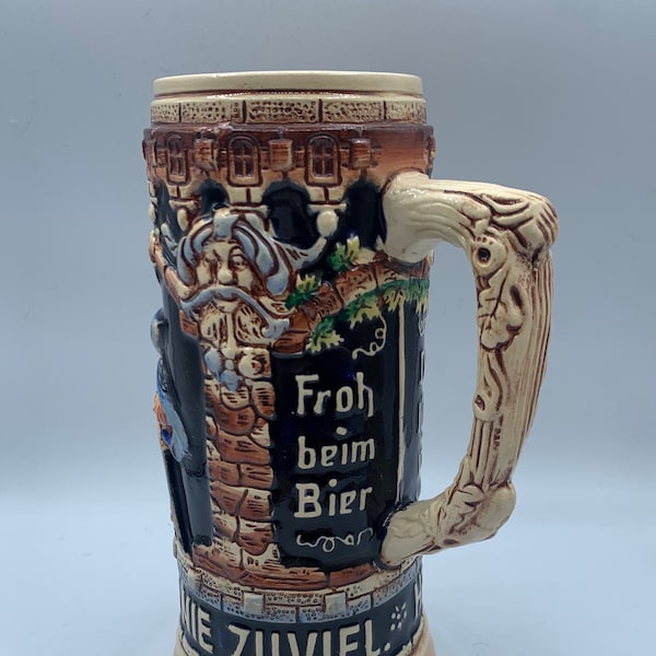 Beer Stein, Halt Mass u. Ziel Trink Nie Zuviel