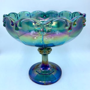 Cuenco de pedestal de vidrio para carnaval