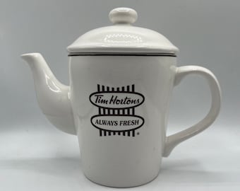 Tim Hortons Logo Kaffeekanne oder Teekanne "Always Fresh" ""Toujours Frais"""