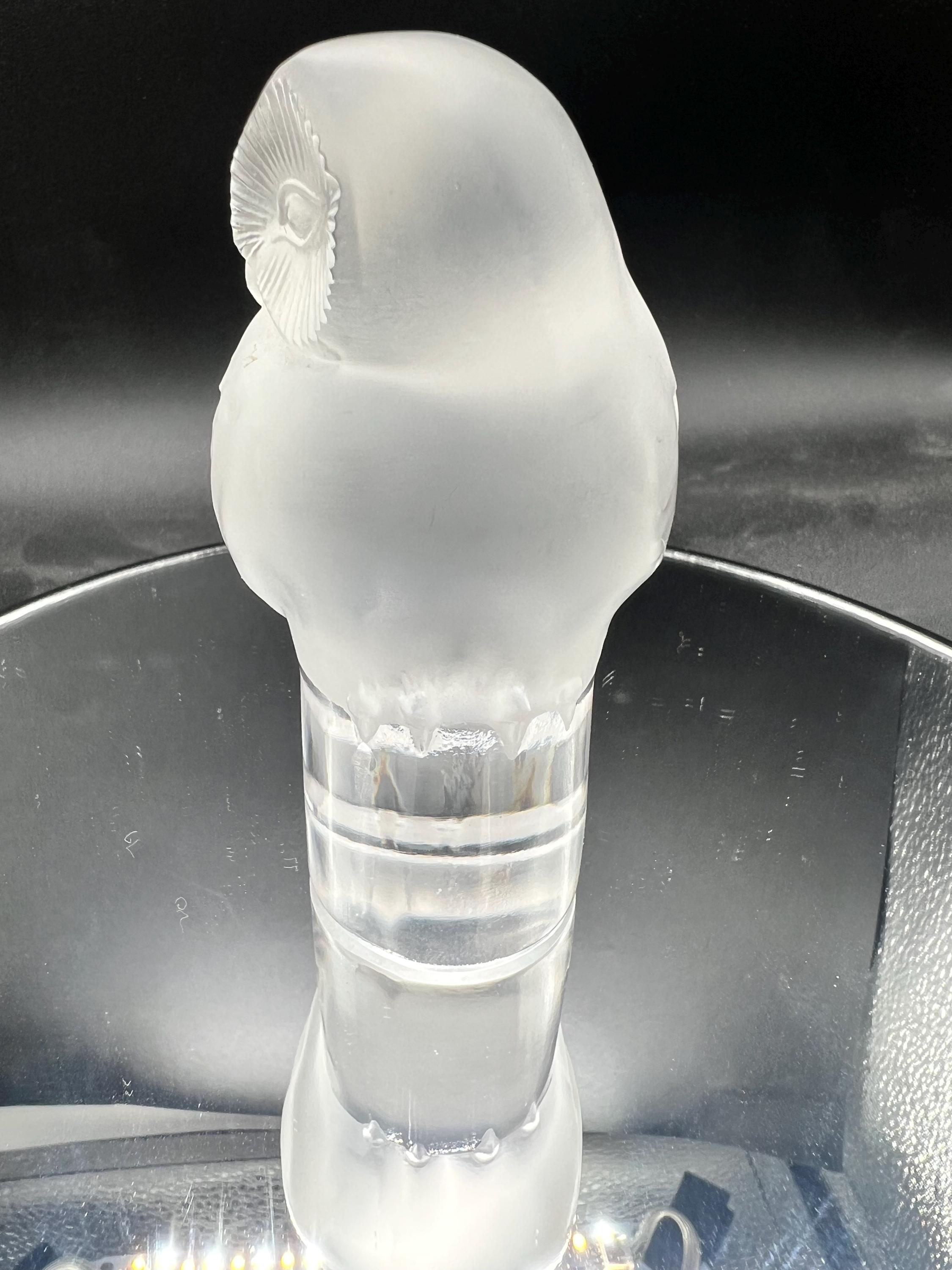 ラリック「シヴァーズ」クリスタルシュエット フクロウ サイン入り