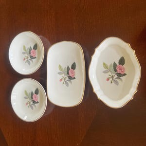 Wedgwood Hathaway Rose Trinket Dishes, Priced Separately