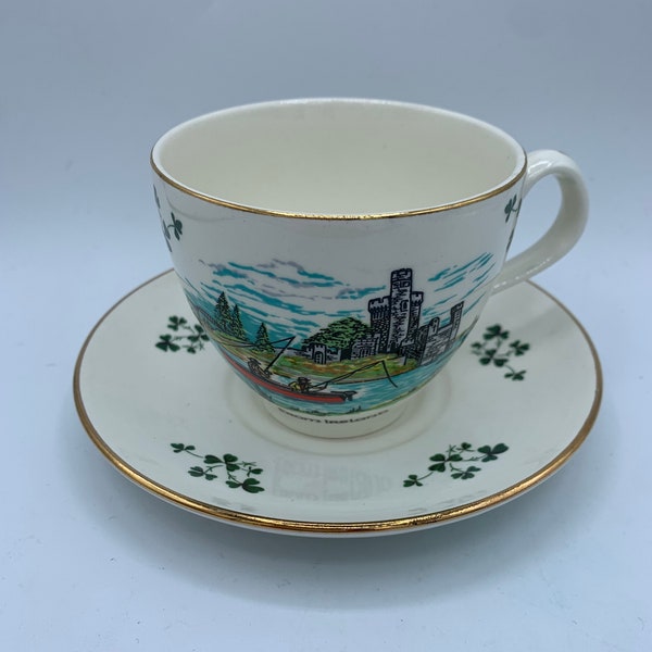 Carrigaline Potteries Vintage Souvenir Teacup and Saucer