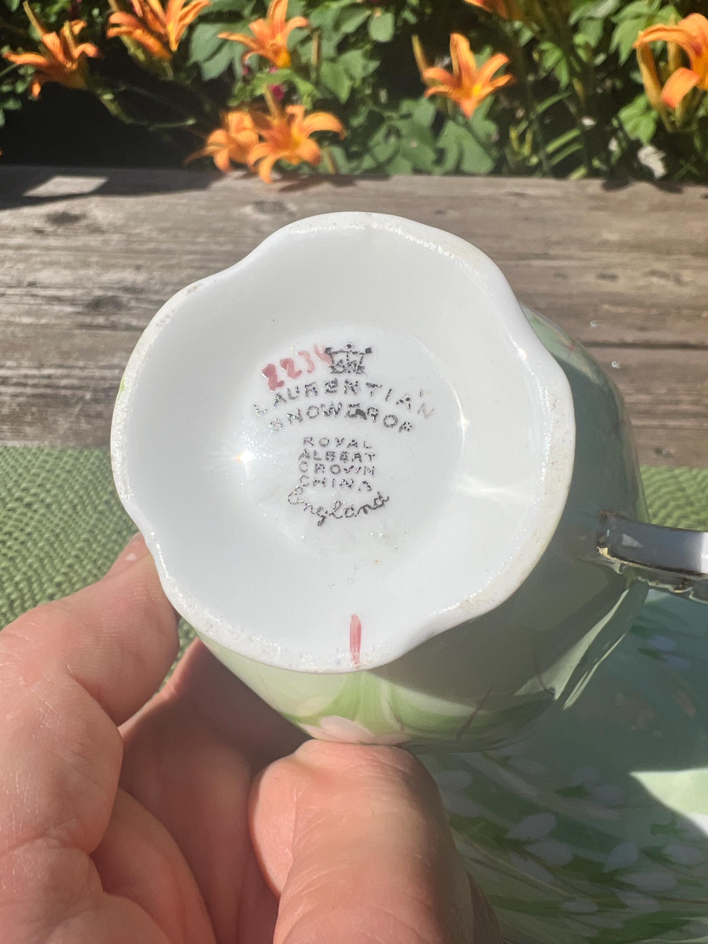 希少品！イギリス老舗ロイヤルアルバート社製ローレンシャンスノー