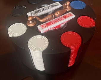 Pokerset Vintage AKKO 200-delige houten carrousel NIB