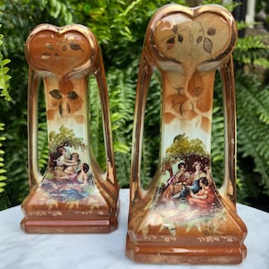 Art Nouveau Vases, Early SylvaC England, Shaw and Copestake c.1920, Set of 2