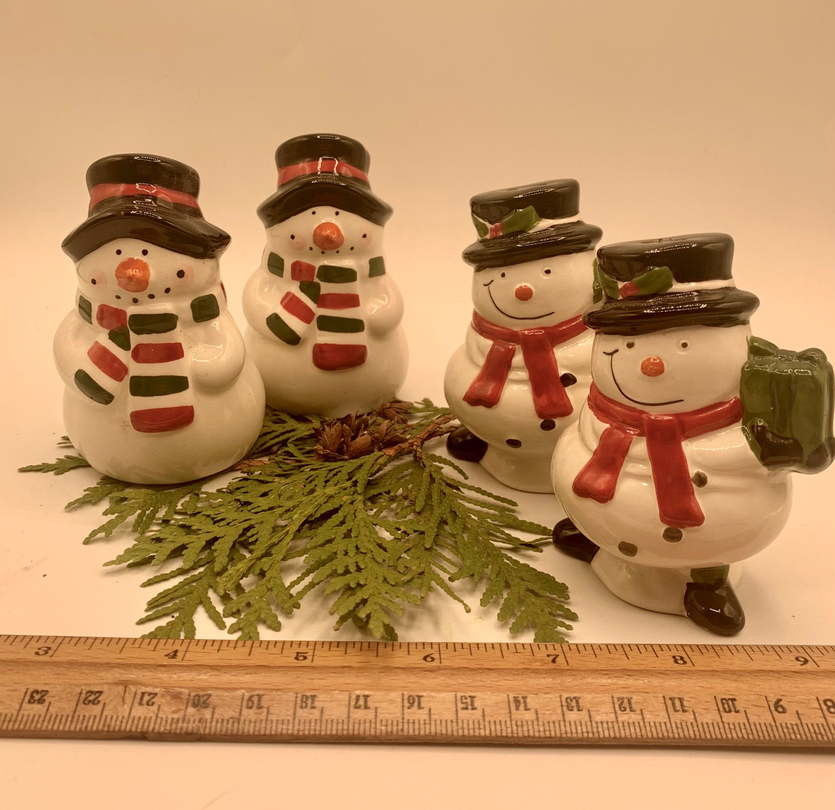 McKenzie-Childs スノーマン クリスマス塩コショウ入れセット