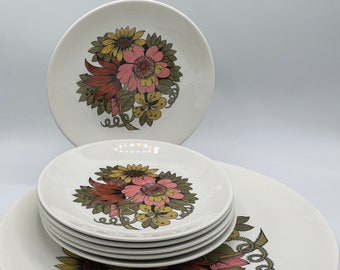 Ridgway Kyoto Dinnerware: 3 Dinner Plates, 6 Side Plates