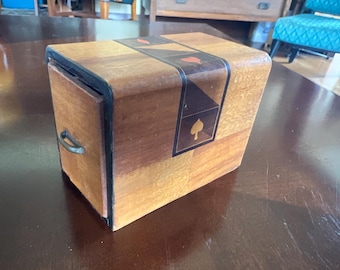 Playing Card Box, Inlaid Wood, Possibly Sorrento, Italy
